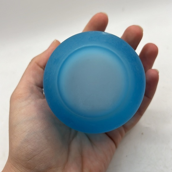 Vtg Iittala Tulip Frosted Glass Votive Tealight Candle Holder Collectible Blue - Picture 3 of 11